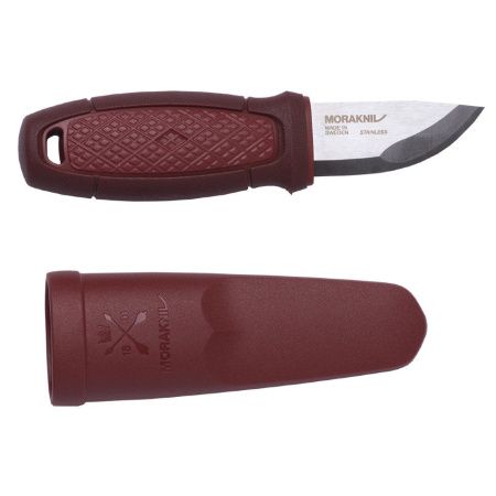 Нож Morakniv Eldris, нержавеющая сталь, цвет красный, с ножнами, 13517